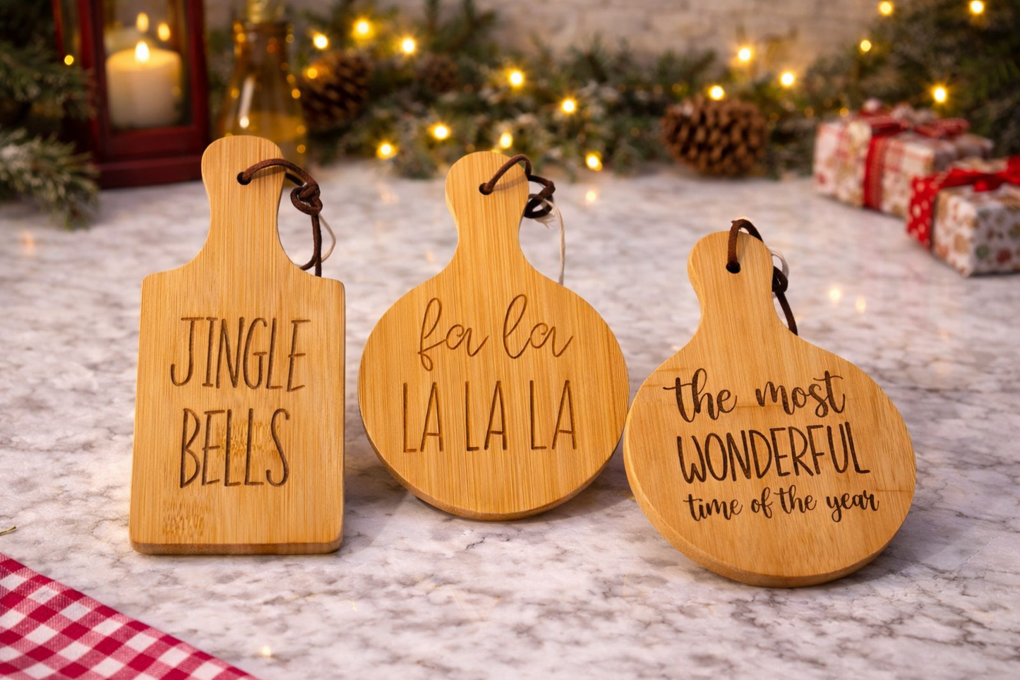 Mini Bamboo Holiday Boards