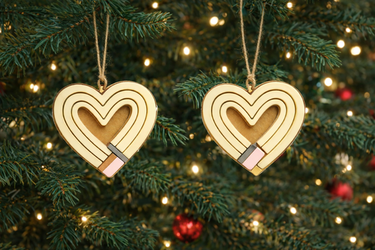 Pencil Heart Ornament