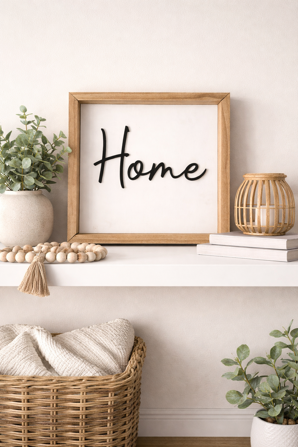 “Home” Framed Sign | Personalized Coordinates Available