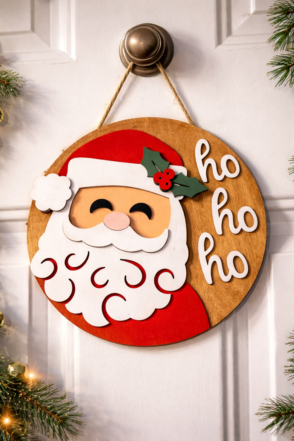 Ho Ho Ho Santa Door Hanger