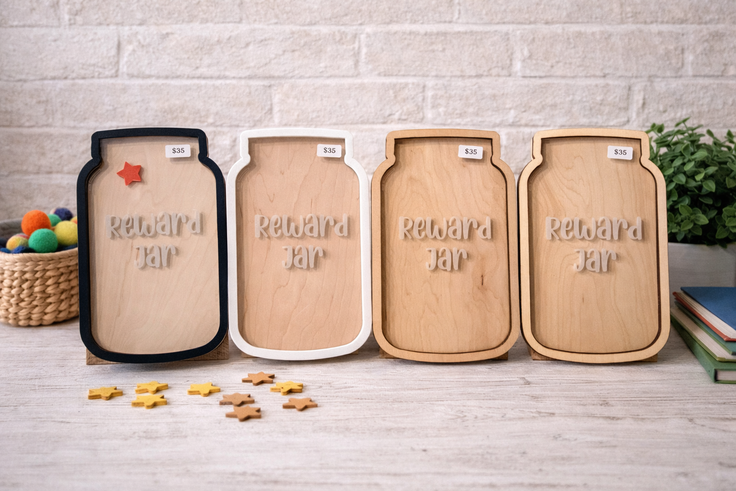 Wood Reward Jar