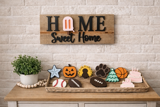 Interchangeable “Home Sweet Home” Sign