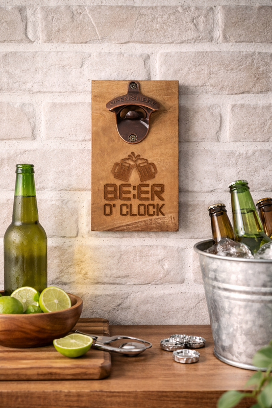 Personalized Wall-Mounted Bottle Opener | Custom Engraved Beer Opener