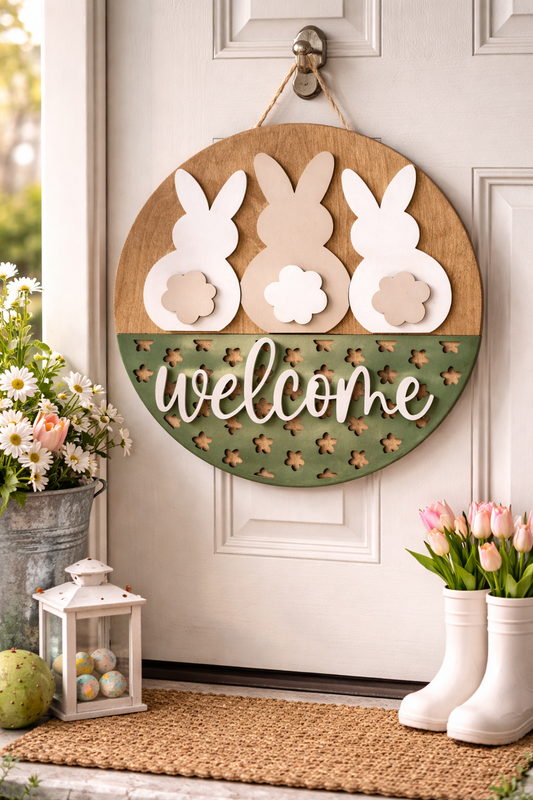 Easter Bunny “Welcome” Door Hanger