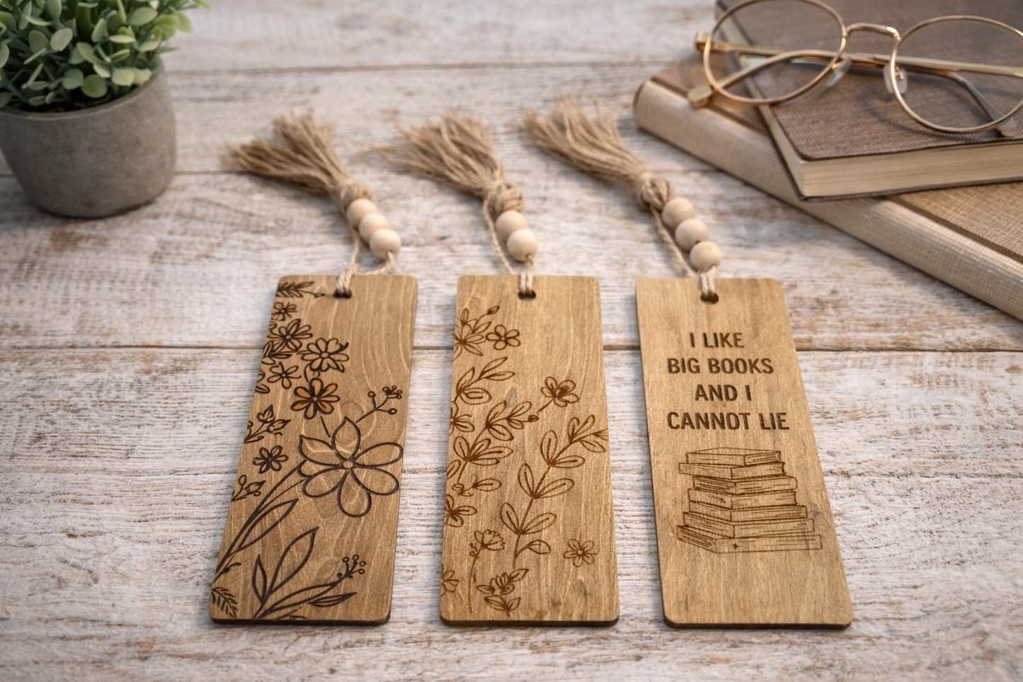 Engraved Wooden Bookmarks