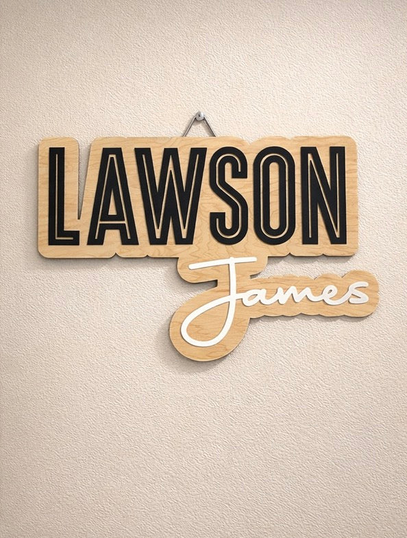 Personalized Nursery Name Sign | Custom Wooden Baby Name Wall Decor