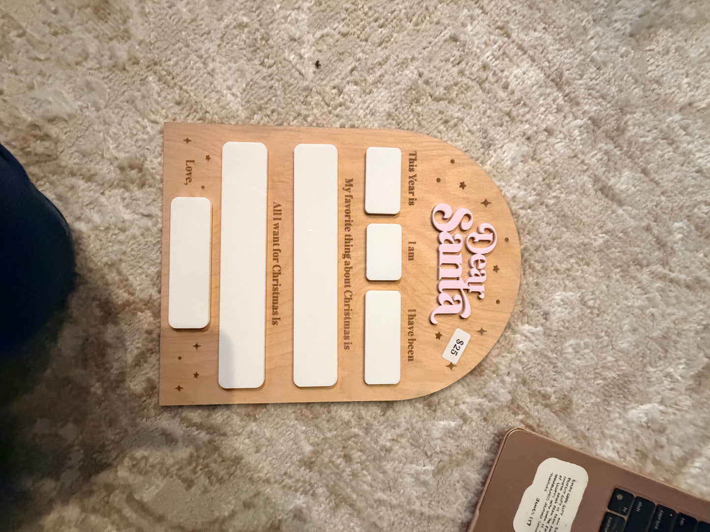 Dear Santa Reusable Letter Board