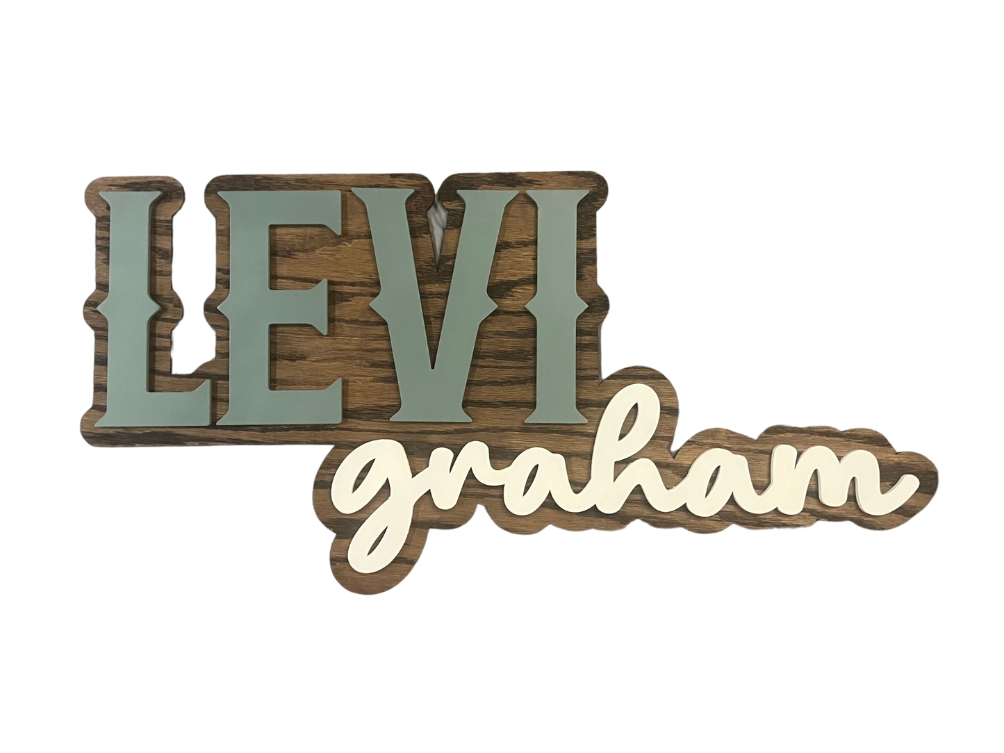 Personalized Nursery Name Sign | Custom Wooden Baby Name Wall Decor